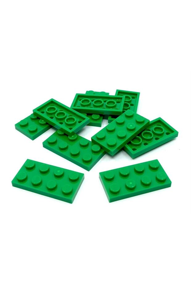 Original Moc Custom Accessory Creator Plate 2 X 4 Flat Brick Green 6 Pieces Will Be Sent