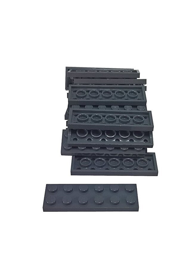 Original Moc Custom Accessory Creator Plate 2 X 6 Flat Bricks Dark Gray 4 Pieces Will Be Sent