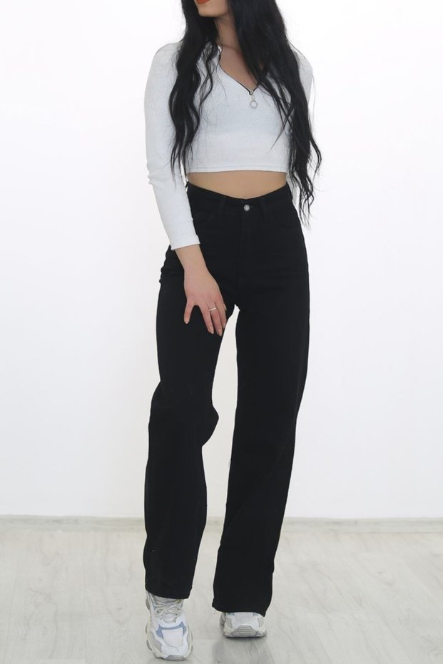 Women's Garnet Black Lycra Wide Leg Palazzo Trousers