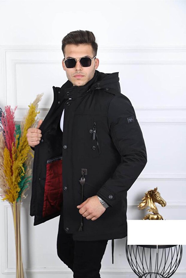 Kapşonlu Uzun Kaban - 2