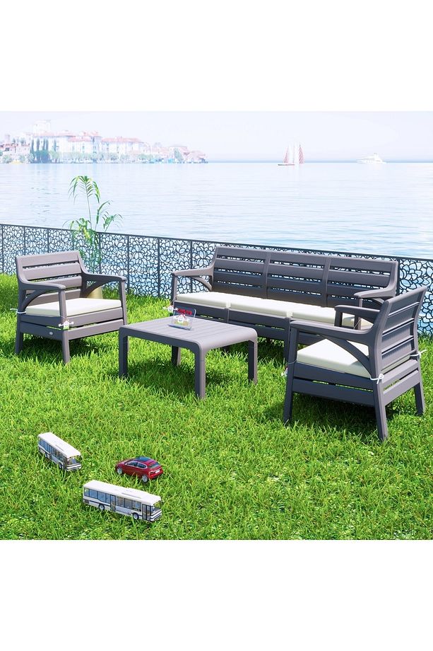 Hawaii Bahçe ve Balkon Seti Oturma Grubu Çöl Grisi - 1