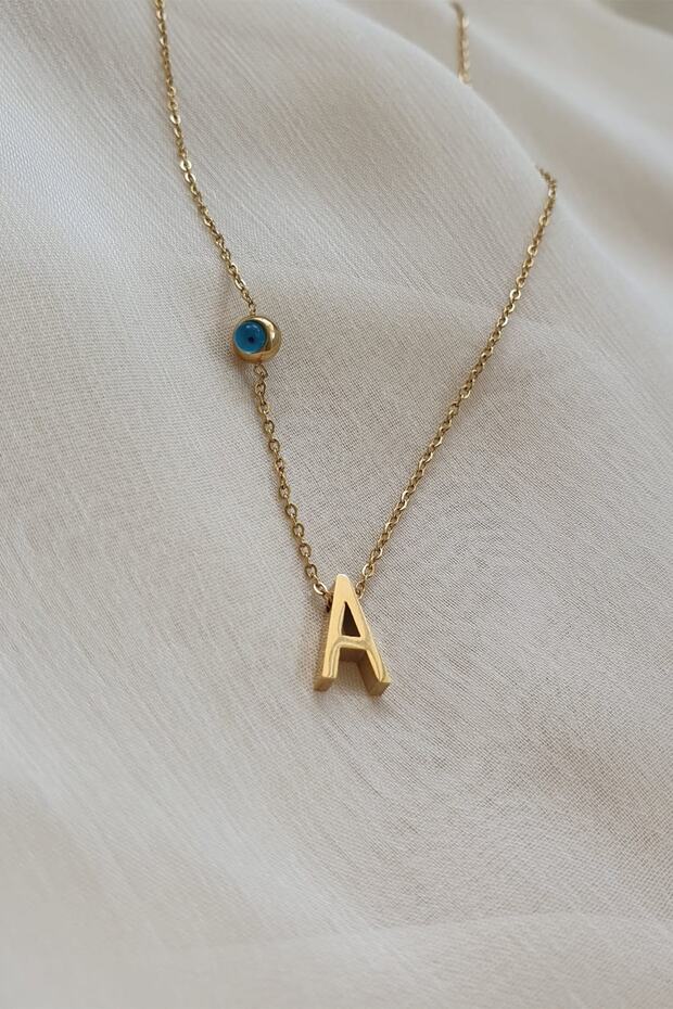 Çelik Harf Kolye - A - 1