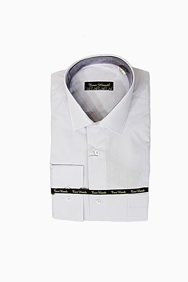 قميص رجالي بلون رمادي - 1