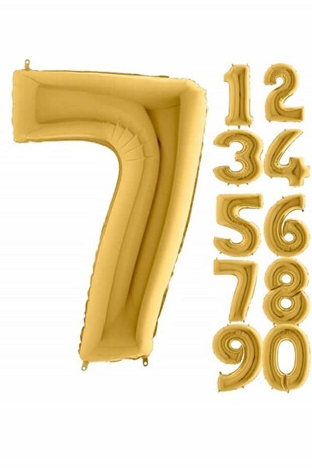 7 Number Gold Color Foil Balloon 60cm