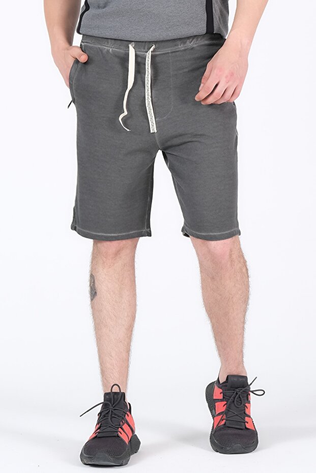 Erkek Yıkamalı Şort - 1