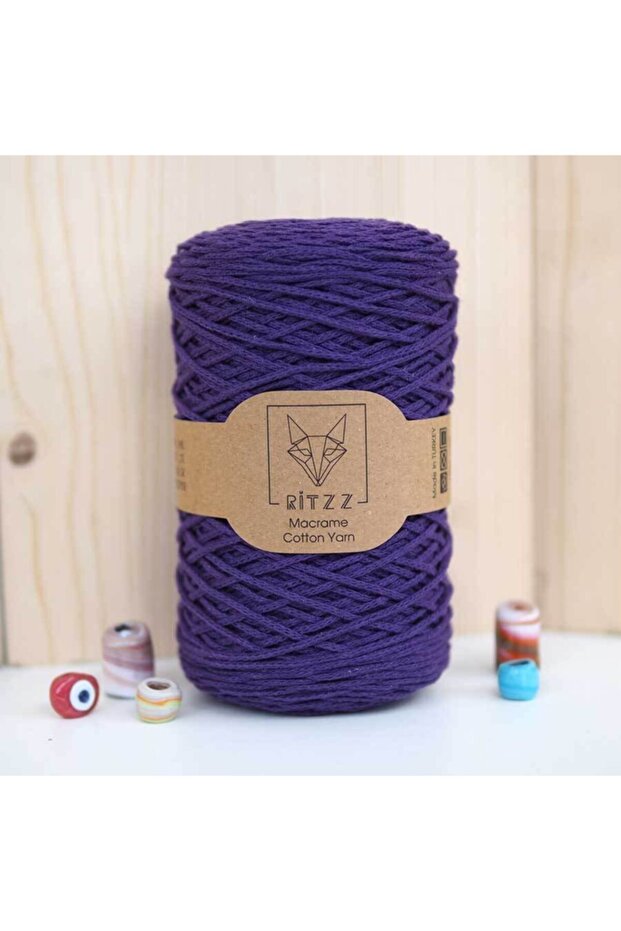 022 Mor Pamuklu Makrome Slim - 1