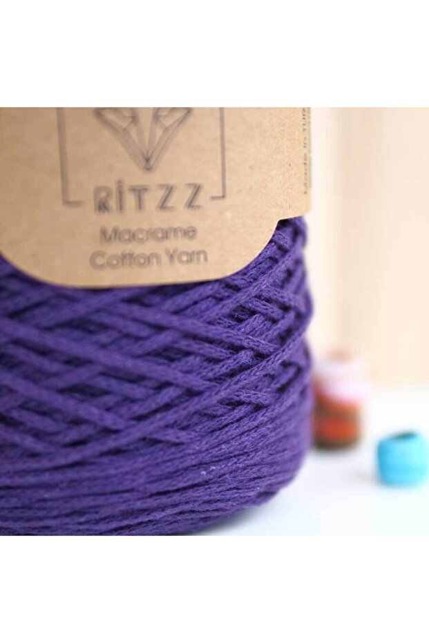 022 Mor Pamuklu Makrome Slim - 2