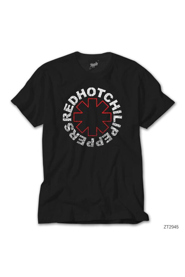 Unisex Black Red Hot Chilipeppers Printed T-Shirt