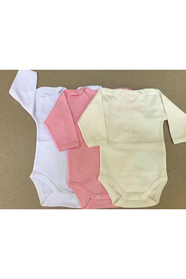 Çıtçıtlı Badi Uzun Kol (3 Lü Paket) - 1