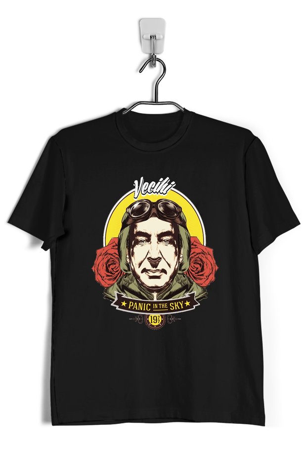 Men's Black Medicine Printed T-Shirt