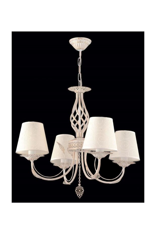 Avonnı Av-6304-4f Ferforje Boyalı E14 Metal 55cm Klasik Avize - 1