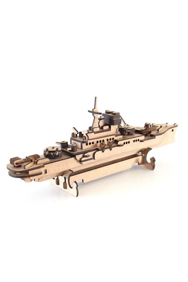 3d Ahşap Puzzle Savaş Gemisi Maketi 123 Parça - 4