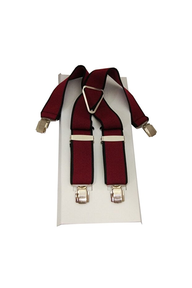 German Metal 4 Clips Burgundy Luxury Trouser Hanger