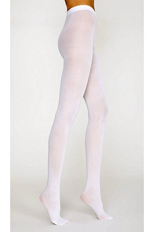 Women's White Extra Cotton 70 Density Pantyhose