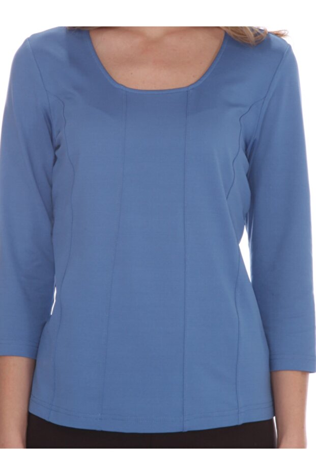 Kadın Mavi Basic T-shirt - Bga396329 - 2