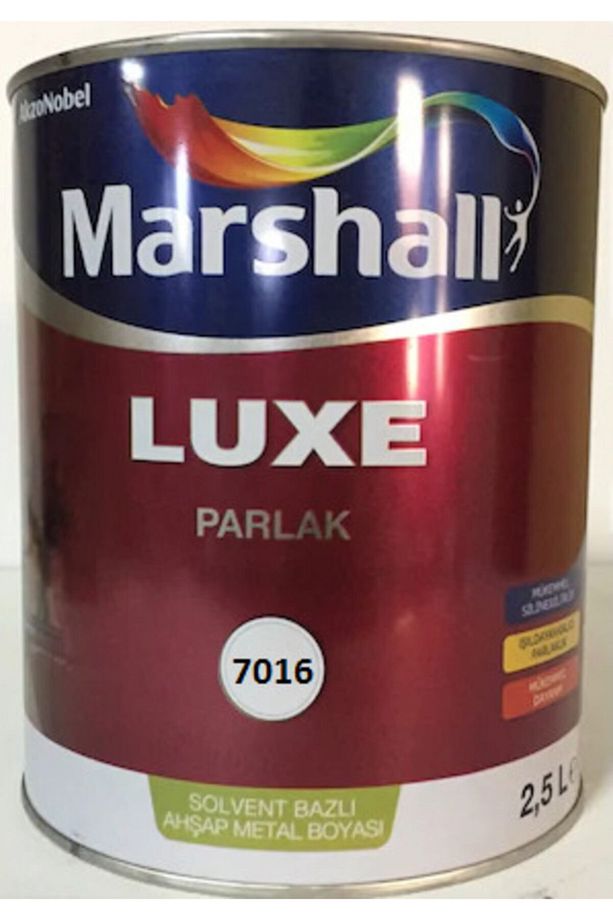 Luxe Parlak Yağlı Boya 2.5 lt Ral 7016 Anterasit Gri (makinada Renklendirilir) - 1
