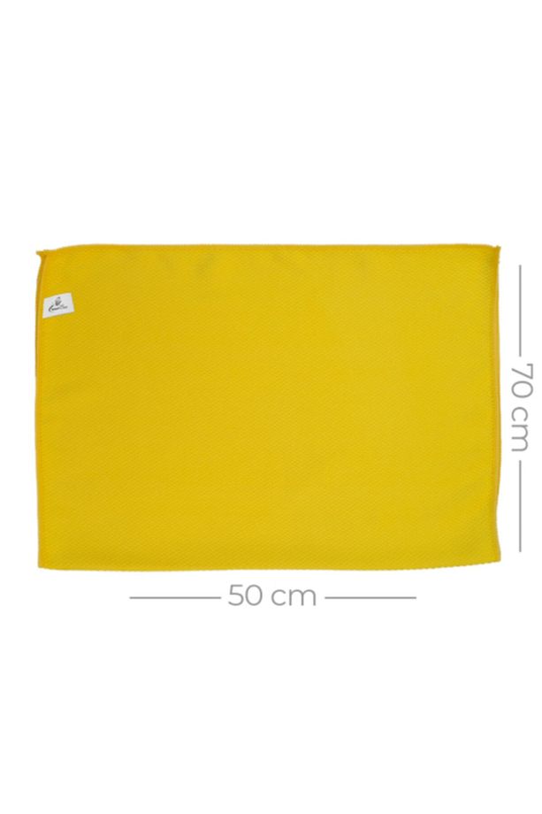 Mikrofiber Cam Ve Jant Silme Bezi 50x70 235gr/m2 - Sarı - 4