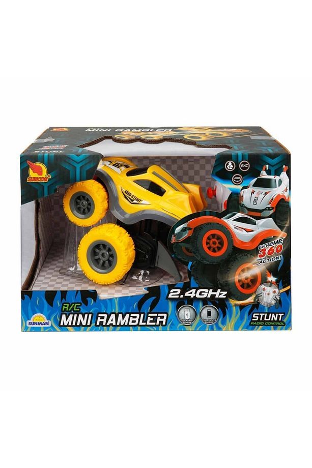 Mini Rambler 360 Derece Dönen Uzaktan Kumandalı Araba 16 Cm. - Sarı - 6