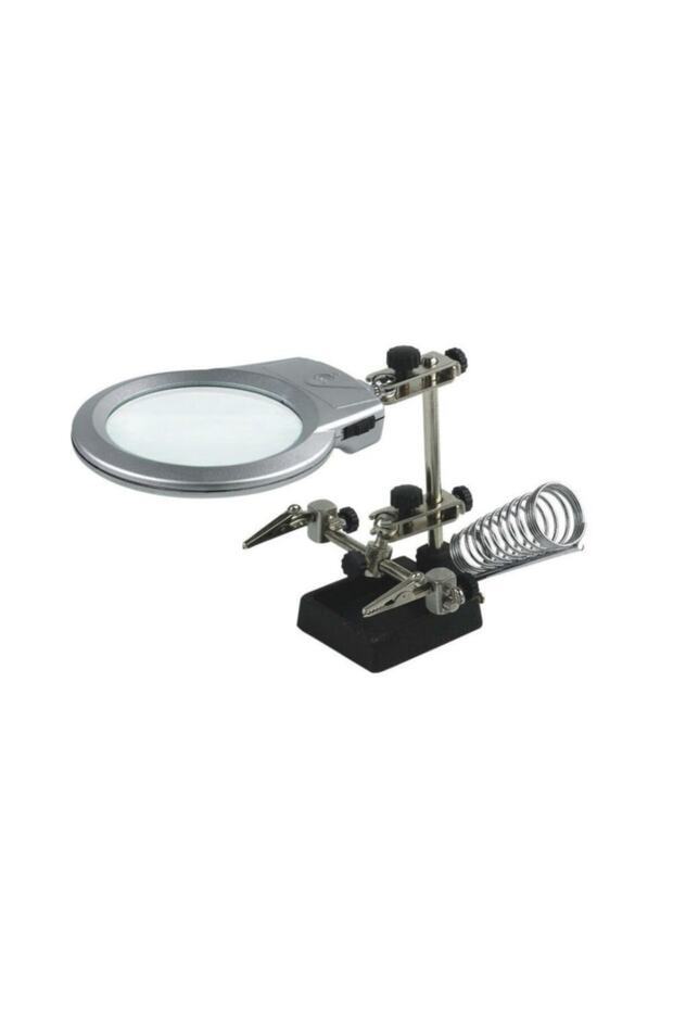 حامل حديد لحام ثنائي الفينيل متعدد الكلور Mg16129/b مكبر صغير LED للطاولة