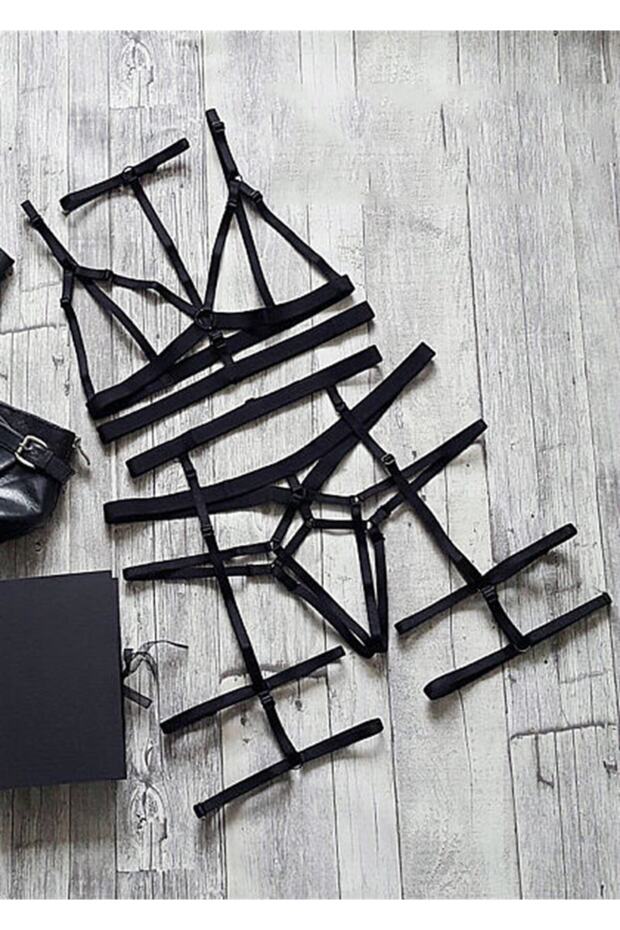 String - Sütyen Jartiyer Harness Takım - Apft142 - 1