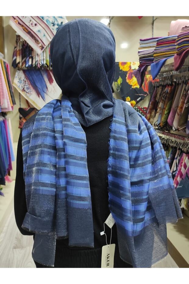 Çizgili Damla Şal 922 - 5