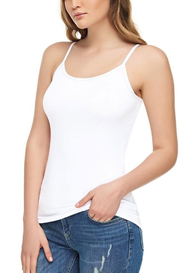 حزام من حبل قطني من Elastane Lycra باللون الأبيض للنساء مكون من 4 قطع من Elit
