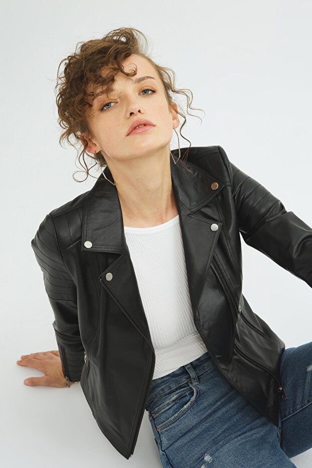 Kadın Siyah Ceket - 5