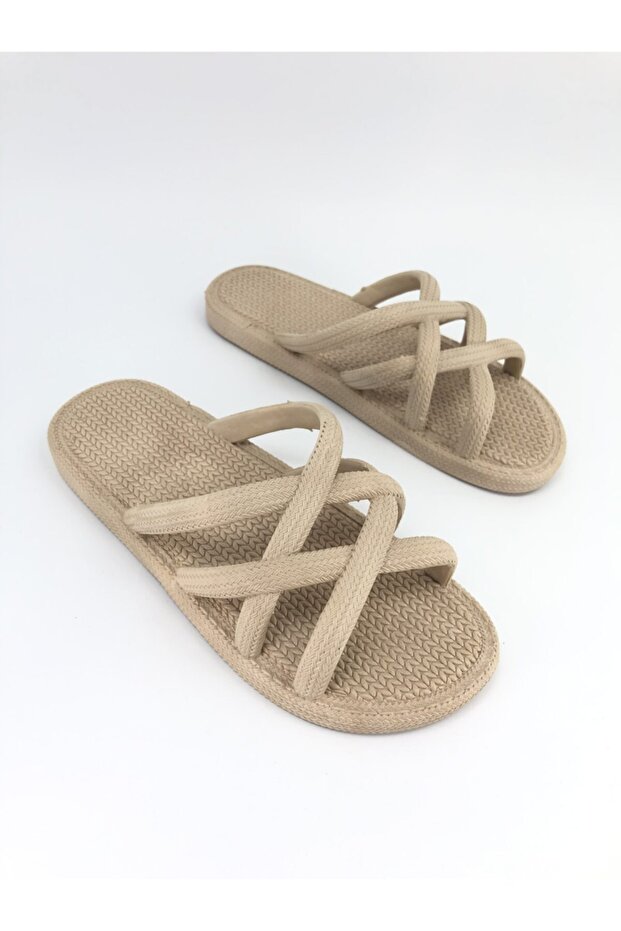 Hasır Görünümlü Plastik Terlik - 1