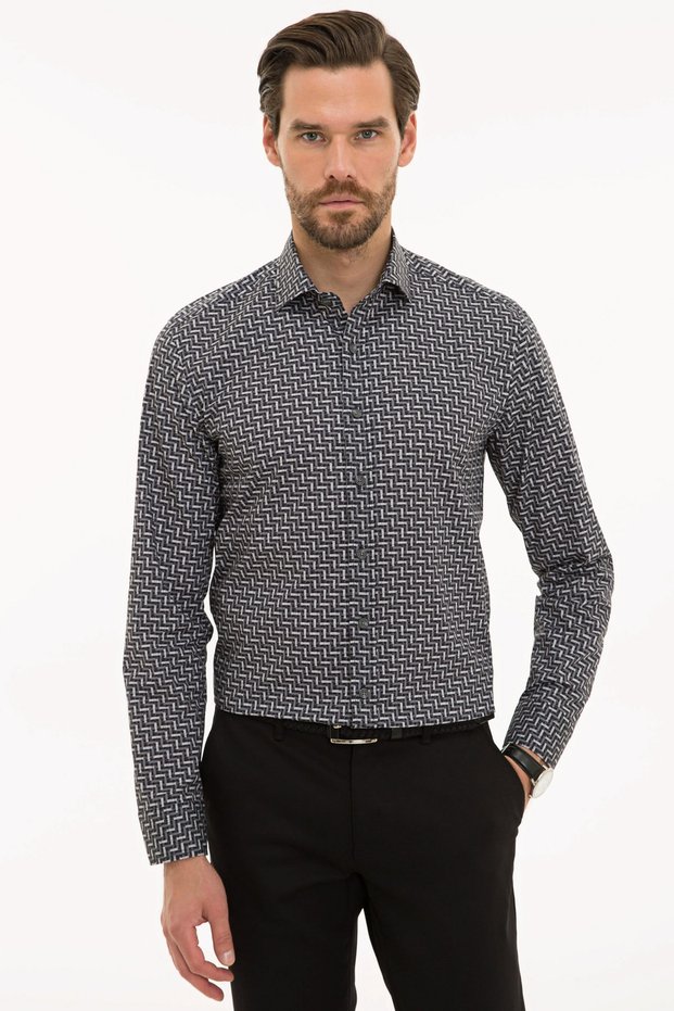 Men's Anthracite Slim Fit Shirt G021SZ004.000.1111838