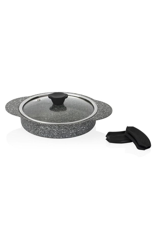 Granit Plus 6 Parça Gri Silikon Kulplu Sahan Set 3182 - 3