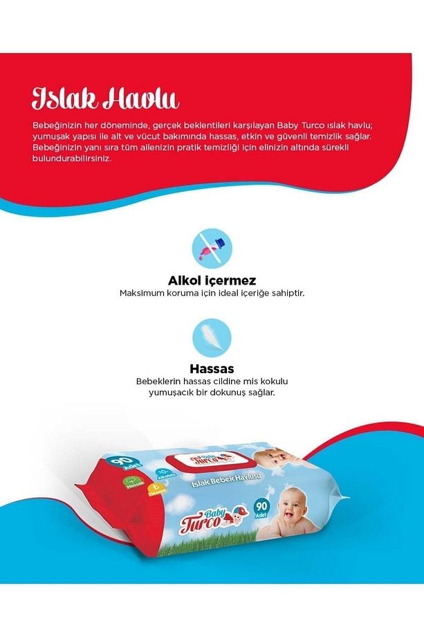 Islak Havlu Mendil Klasik 90 Yaprak 9'lu Set Plastik Kapaklı 810 Yaprak - 6