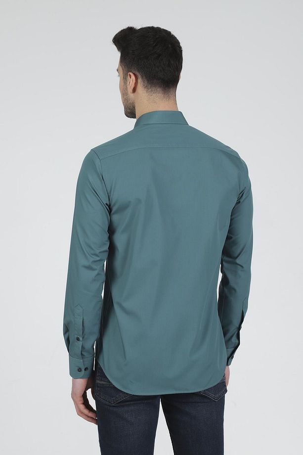 Slim Fit Uzun Kollu Erkek Gömlek 360-db09 - 5