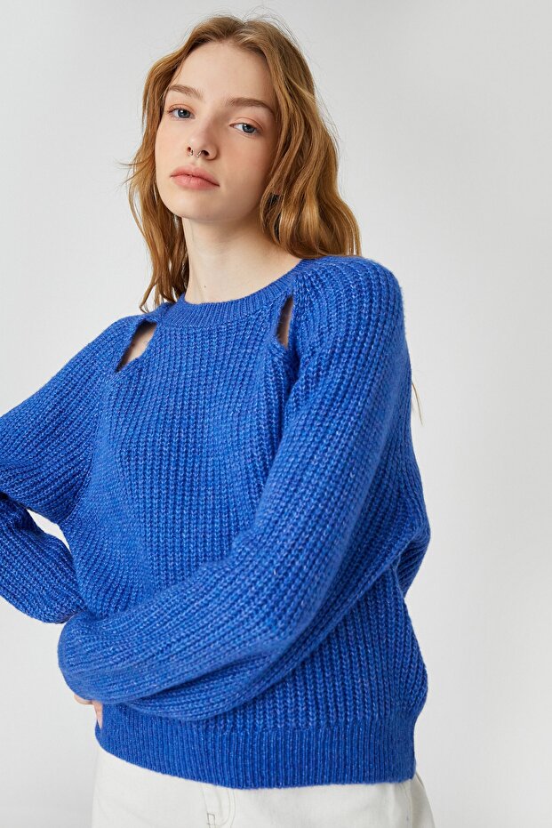 Women's Cobalt Blue Sweater 3WAL90256HT