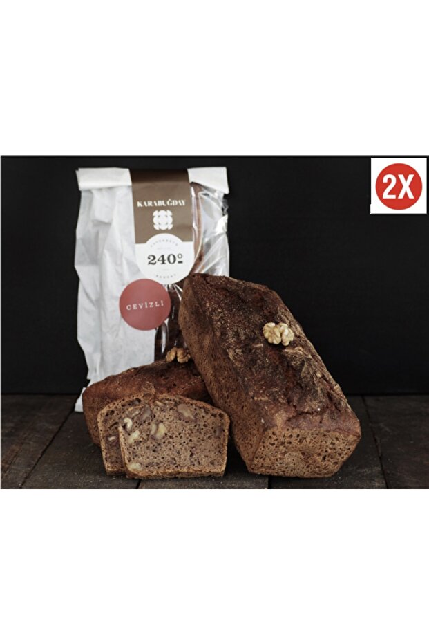 240 Derece Ekşi Mayalı Cevizli Karabuğday Ekmeği 2 Adet X 800g - 1