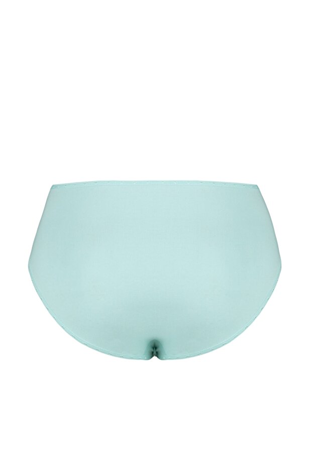 Pembe-Mavi-Lila 3'lü Paket Pamuklu Esnek Örme Klasik Büyük Beden Külot TBBSS23CM00003 - 9