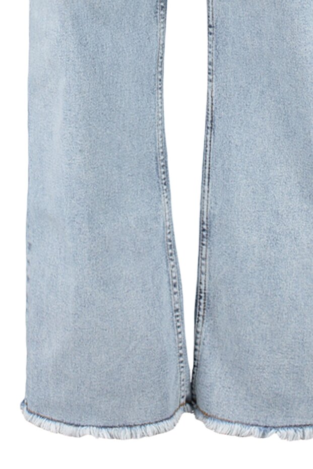 Açık Mavi Yüksek Bel Pis Uç Detaylı Geniş Paça/Wide Leg Comfort/Orta Esnek Jeans TBBSS23CJ00009 - 6