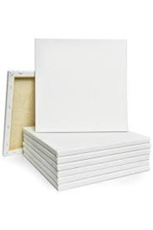 HDART Tuval 50x40cm Arkadan Zımbalı Kaliteli Astarlı Hazır Resim Tuvali Boş Tuval Tablo