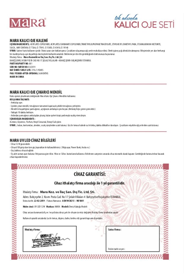 Kalıcı Oje Seti / Light Cream 04 - 6