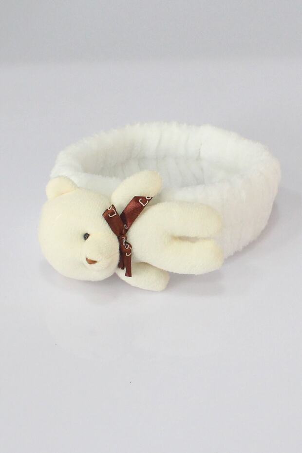 Teddy Bear Plush Bandana Hair Band White 0-10 Years Old