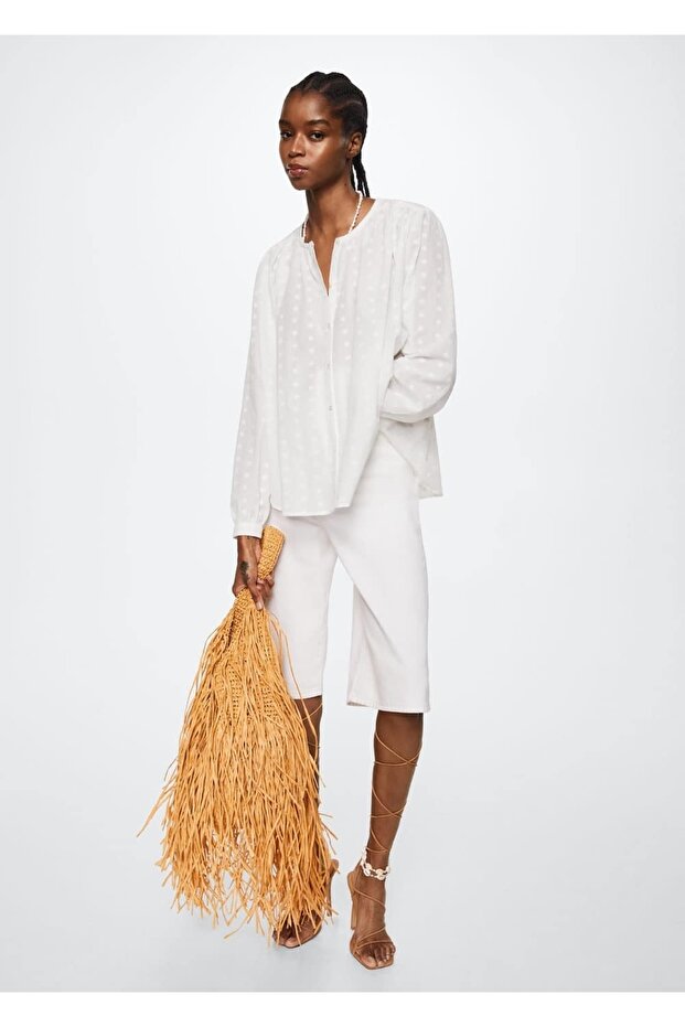 Çiçek Işlemeli Gömlek - 2