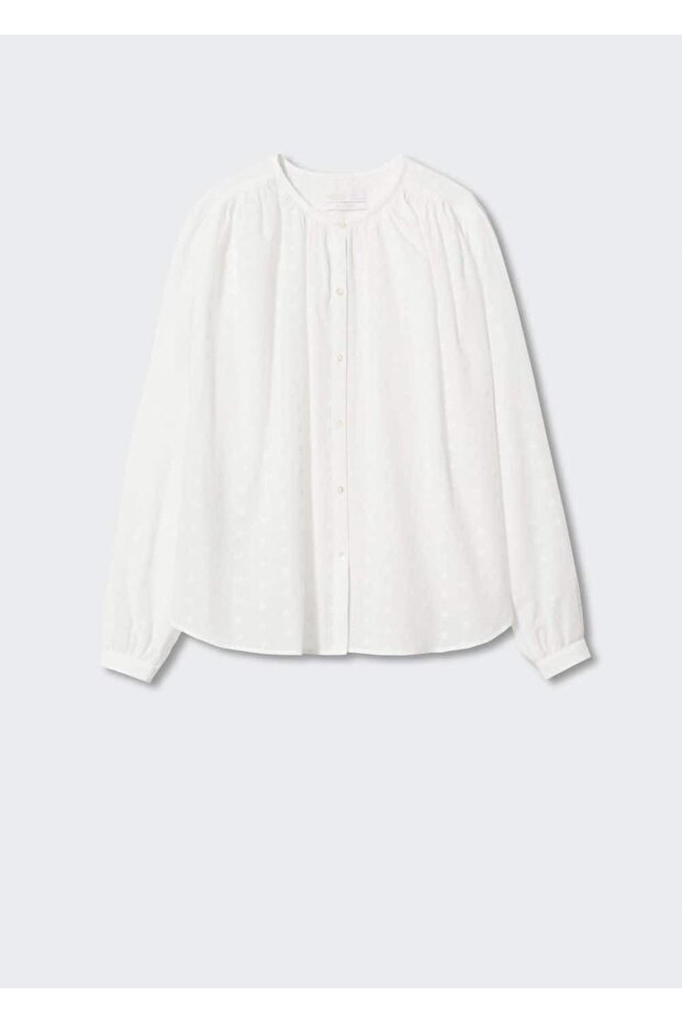 Çiçek Işlemeli Gömlek - 3