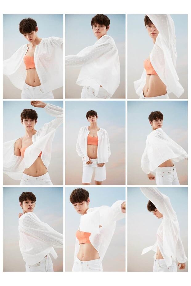 Çiçek Işlemeli Gömlek - 7