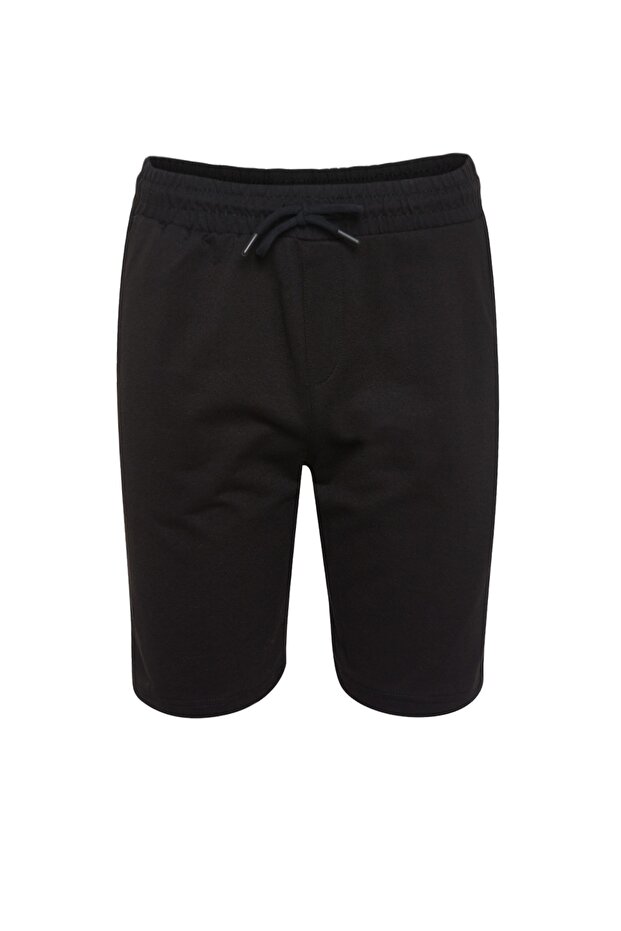 Siyah Regular/Normal Kesim Basic Şort&Bermuda TMNSS20SR0068 - 7