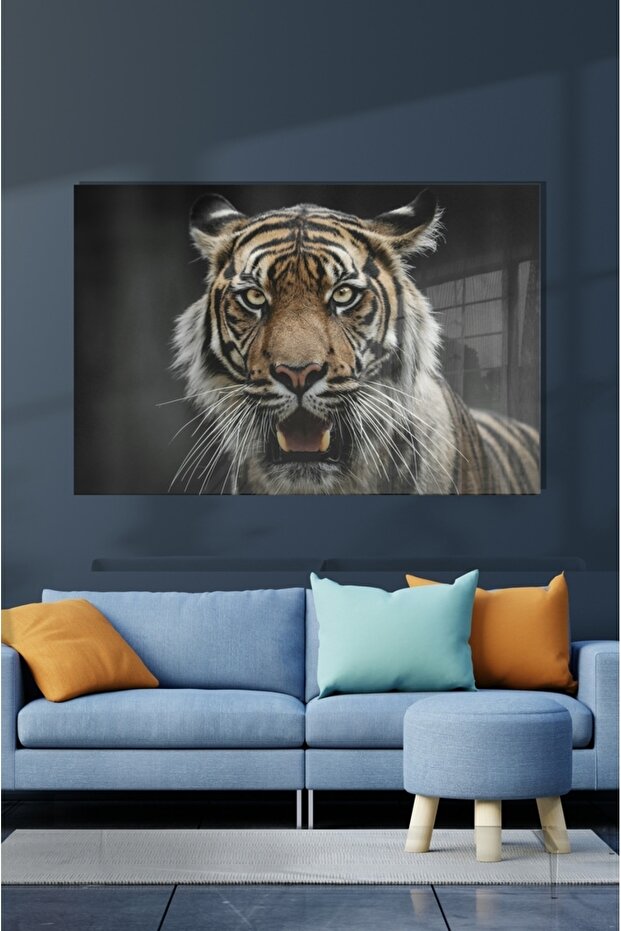 Kaplan Cam Tablo 60x90 cm Dekoratif Duvar Dekoru