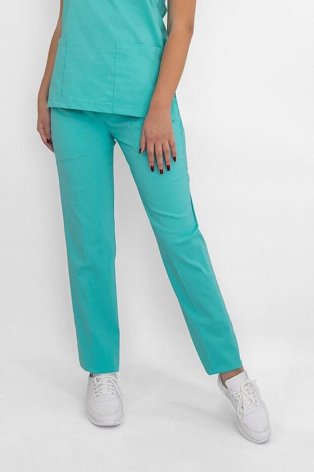 Doctor Surgical Nurse Jersey Turquoise Green Lycra Single Bottom Jersey Greys
