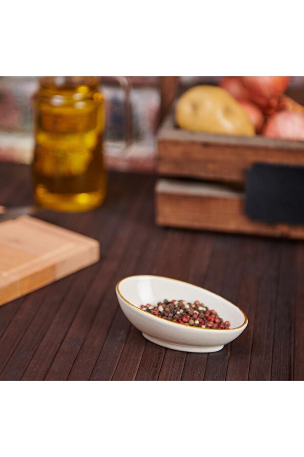 11 Cm Oval Boat Snack and Sauce Bowl Set