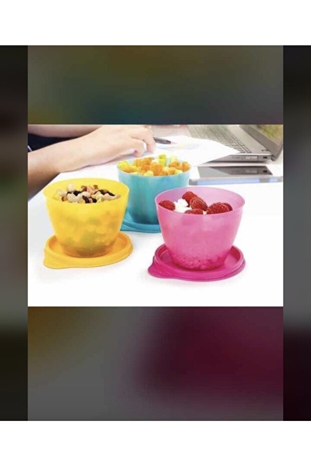 Renkli 3lü Saklama Kapları - 4
