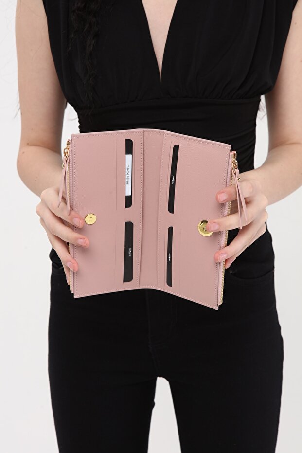 Kadın Pembe Cüzdan - 7