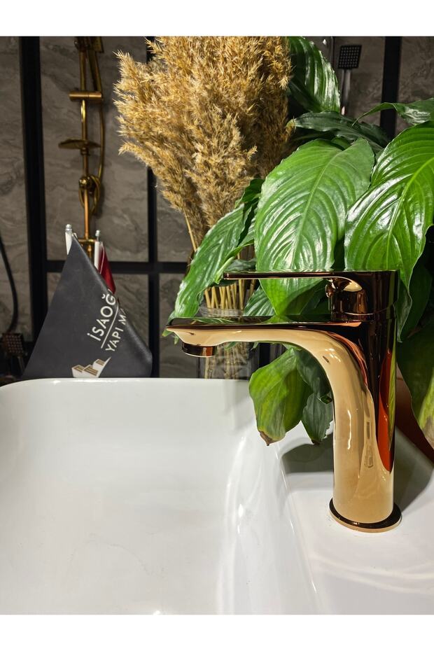 Copper Sink Faucet Bronze Sink Faucet Rose Copper Square Modern Design Faucet