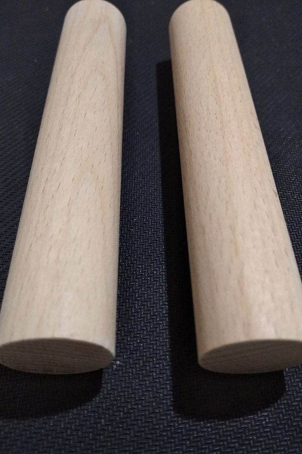 2 Adet, 96mm - Kayın Ağacı Silindir Çekmece Kulpu , Ahşap Dolap Kulpu, Rustik Mutfak Kulpu, Boy Kulp - 2
